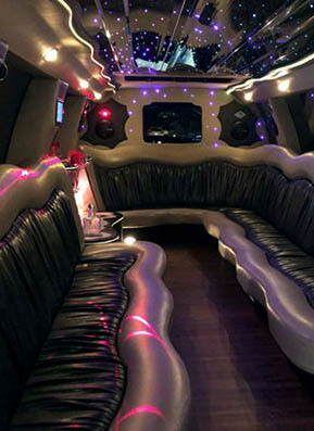 colorful lights on limo